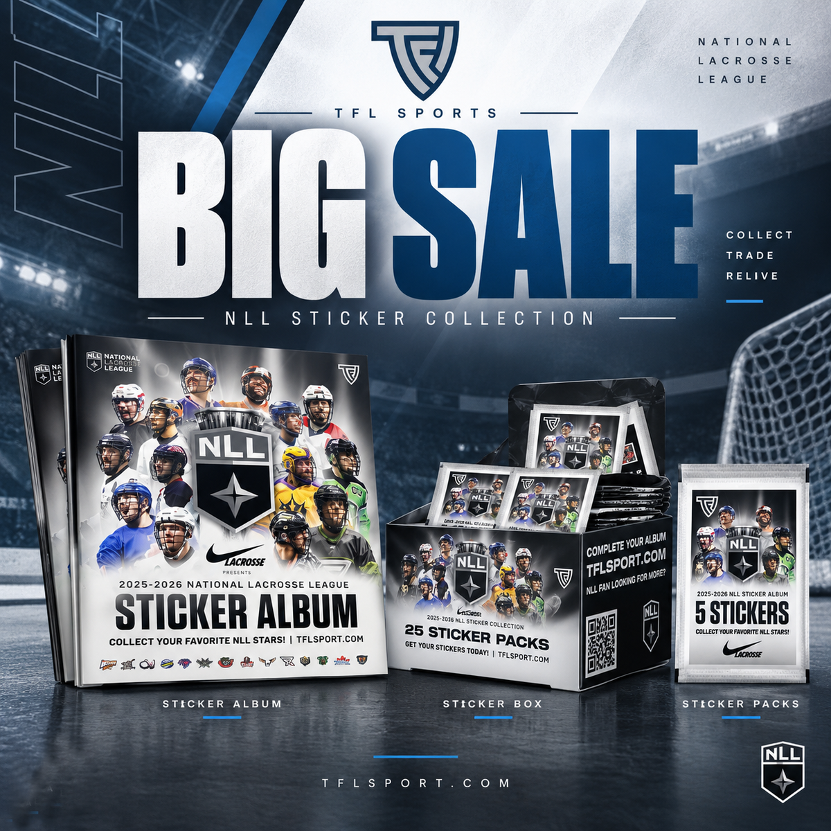 NLL Sticker Album + 3 Sticker Boxes
